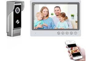 FTSTech 9 tum WiFi-video-dörrtelefon med 700 TVL-kameraintercom, stöd för intelligent APP-fjärrupplåsning, mörkerseende, inspelning, ögonblicksbilder, rörelsedetektering