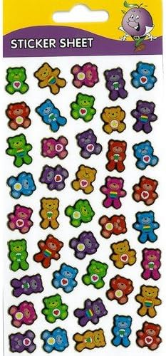 Purple peach sticker sheet - teddies cute (teddy bear)