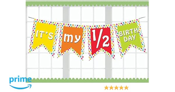 Festiko Half Birthday Party Decoration It S My 1 2 Birthday Multi