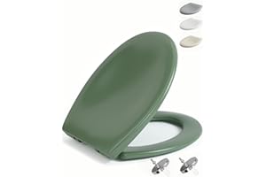 HySail Abattant WC avec Frein de Chute – Durable, Écologique, Résistant à la Décoloration, Abattant WC Clipsable pour Nettoyage Facile, Taille 44,3 x 36,9 cm, Forme O Universelle
