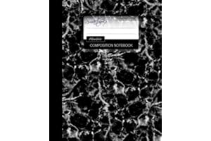 Marble Composition Notebook: College Ruled Writer’s Notebook for School / Teacher / Office / Student [ Perfect Bound * Large * Black & White ]