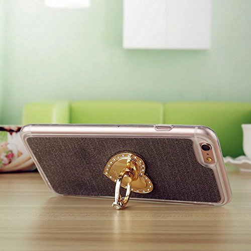 Huawei P8 Lite (2015) 5,0 Zoll Hülle, MUTOUREN Huawei P8 Lite (2015) 5,0 Zoll Etui Hülle Tasche Schutzhülle TPU Silikon Case Cover Bling Glitzer Schwarz Bumper mit Ring und Anti-Scratch Löschen Back Bumper für Huawei P8 Lite (2015) 5,0 Zoll - 4