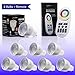 Price comparison product image Auraglow 2.4Ghz RF 5W Colour Changing GU10 LED Light Bulb Fully Dimmable - 8 x RGB Light Bulbs & 1 Remote Control