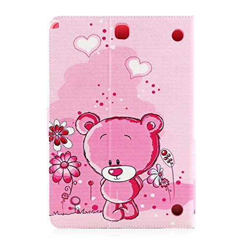 Galaxy Tab A 9.7 SM-T550 Hülle, Deenor Cute Colorful Design Flip Tasche PU Leder Abdeckung Stand Schutzhülle für Samsung Galaxy Tab A 9.7 SM-T550. (Bear) - 3