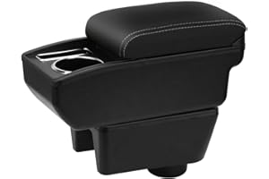 YJYWZH Compatible with Seat Ibiza 6j Ibiza 4 IV 2008-2016 Armrests Car Centre Console Armrest Box Large Capacity Car Retrofit Arm Rest Storage Box Interior Parts with Drink Holder