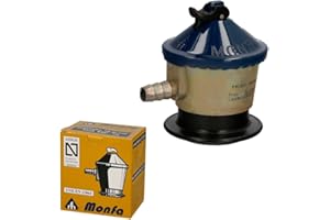 WOLFPACK LINEA PROFESIONAL - Regulador Gas Butano Monfa (50 Grms./cm2) Alcachofa Gas, Regulador Gas Butano. Presión 50 mbar. Caudal 2,5 Kg/hora