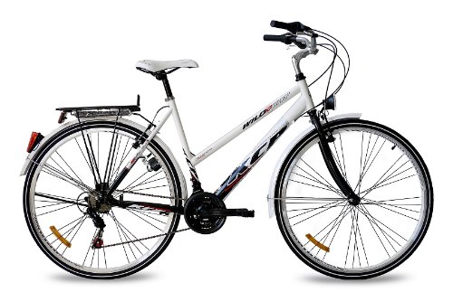 28″ KCP CITYBIKE TREKKINGRAD DAMENFAHRRAD WILD CAT schwarz weiss – 71,1 cm (28 Zoll) - 2