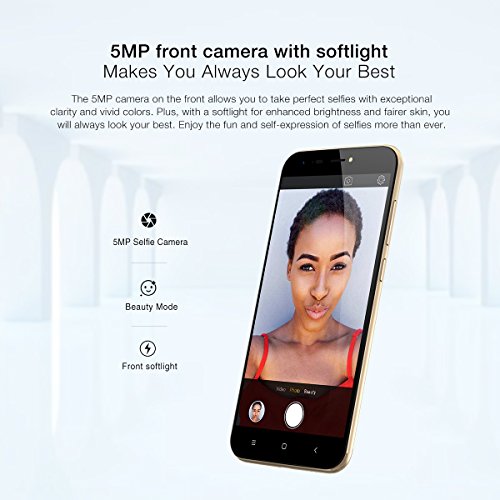 Ulefone S7 Smartphone ohne Vertrag (5 Zoll HD Display, Quad-Core Prozessor, 2 GB RAM, 16 GB Speicher, Dual-Hinterkameras, Dual SIM(Micro-Sim), Android 7.0, GPS) rot