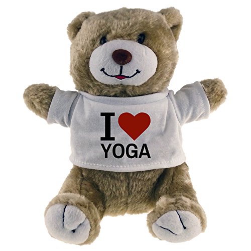 Preisvergleich Produktbild Multifanshop Kuscheltier Bär Classic I Love Yoga Beige