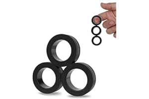 Aionly Stress Relief Magnetic Rings,Finger Spinner Fidget Toys, Decompression Relief Fidget Toys for Anxiety,Magnetic Fidget Rings Stress Toys Funny Novelty Gifts