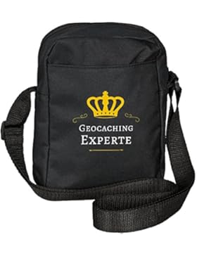 Umhängetasche Geocaching Experte schwarz