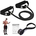 FASHNEX Resistance Tube with Foam Handles for Stretching, Mobility, Weight Training. The Toning Tube Resistance Band is for Home Workout for Men/Women. (As per Image) ,Natural Rubber;Foam