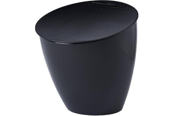 Mepal - Poubelle de Cuisine Calypso - Petite Poubelle avec Couvercle - Récipient pour Déchets Résiduels - Idéal pour l'organisation de la Cuisine - Lavable au Lave-vaisselle - 2200 ml - Nordic black