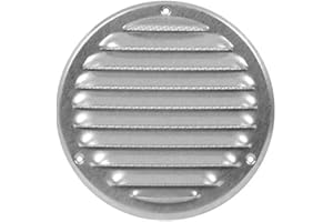 ABOUT VENT Ø 125mm Griglia di Ventilazione in Acciaio Zincato con Zanzariera - Griglie di Aerazione in Metallo