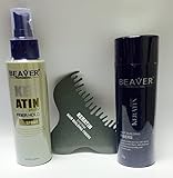Beaver KERATIN Hair Building Fibres Hair Loss Concealer 28g Dark Brown (Beaver Fibres + Fibre Hold Spray + Optimiser Comb)
