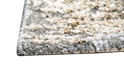 Designer Teppich Moderner Teppich Wohnzimmer Teppich Barock Design Steinmauer Optik in Braun Beige Grau Creme Meliert Größe 120×170 cm - 8