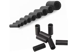 JSHANMEI Fishing Wire Single Barrel Crimp Sleeves Black Oxidized Fishing Line Connector Leader Tackle