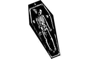 Hrippy Alfombra De Alfombra De Ataúd De Halloween, Esqueleto Gótico De Ataúd Alfombra Sin Desliz