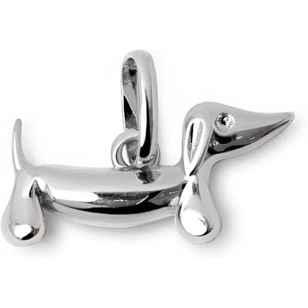Charm Teckel Smaltato SINGULARU – Ciondolo In Ottone Placcato Oro 18kt, Reversibile, Gioiello Donna