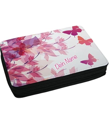 Elephant Federmäppchen XL - Butterfly Design Magenta Für Schüler