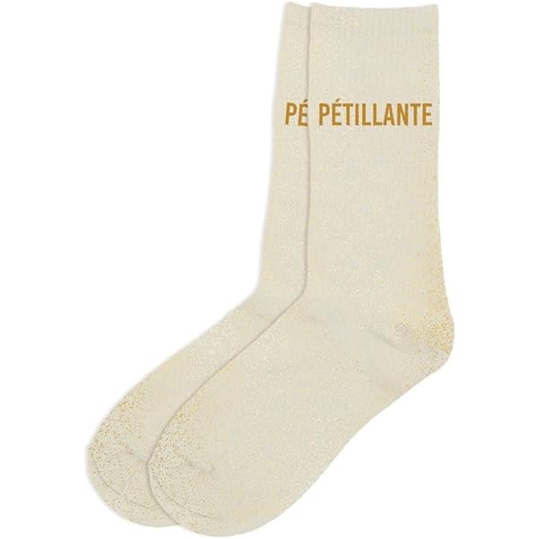 Chaussettes à Paillettes Noires 'PIPELETTE' - Message Humoristique, Coton Confortable, Taille Unique 36-40 - 3