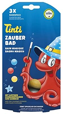 Tinti Lot de 3 boules de bain Tinti Zauberbad (Rouge/bleu/jaune)