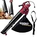 Produktbild MASKO® Laubsauger 3 in 1 Elektro Laubbläser 3000W mit Schultergurt und Rollen Fangsack 45L Gebläse Häcksler Gartensauger Gartenbläser Blasgerät Farbe Rot