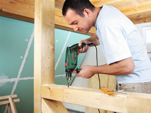 Bosch DIY Schlagbohrmaschine PSB 530 RE, Tiefenanschlag, Zusatzhandgriff, Koffer (530 Watt, max. Bohr-Ø: Holz: 25 mm, Beton: 10 mm, Stahl: 8 mm) - 4