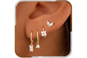 J.Fée Orecchini Donna Argento 925, Orecchini Cerchio Donna Set Argento 925 Ipoallergenici, Regalo Compleanno Regalo Festa Della Mamma