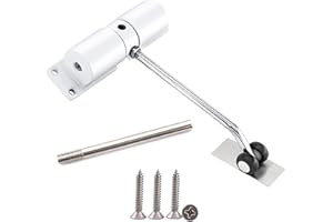 KATLEAY Ferme Porte, Ferme Porte Automatique, Ferme Porte à Ressort, Door Closers Commercial, Ferme Porte Hydraulique Réglable Automatique, pour Ferme porte à Usage Résidentiel et Commercial (Blanc)