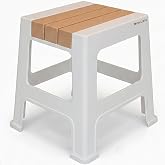 K&uuml;&ccedil;&uuml;k Boy Kaymaz Tabanlı Ev Ofis Taburesi - 120 Kg Taşıma Kapasiteli Kaymaz Banyo Taburesi - &Ccedil;ocuk Taburesi - 31x35x35 cm (Tu