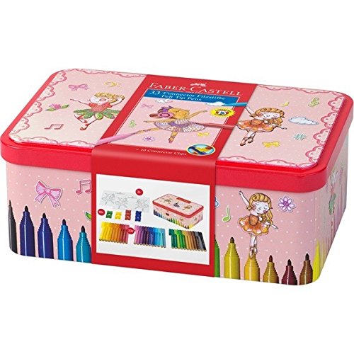 Faber-Castell 155534 - Filzstift Connector, Ballerinabox