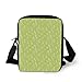 Produktbild Green,Abstract Stylized Leaves Fresh Nature Eco Growth Foliage Theme Healthy Organic,Apple Green White Print Kids Crossbody Messenger Bag Purse