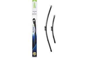 VALEO Silencio Tergicristalli VF345 Kit di Spazzole tergicristallo originali Flat Blade ad Alte Prestazioni, Maggior Visibilità su Strada 600mm/380mm Anteriore Confezione da 2 574745
