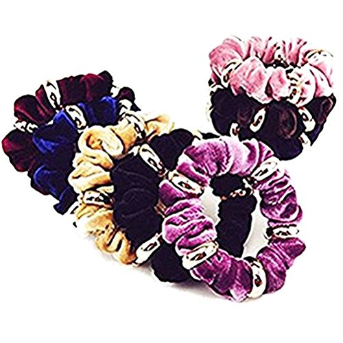 JRCURE 50 Elastici Multicolore - Scrunchies Ed Elastici Di Velluto E - Foto 3