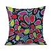 Produktbild Kissenbezug Kissenhülle KissenbezügeVovotrade Blume Schmetterlingsmuster Schlafsofa Dekoration Festival Kissenhülle 43cm * 43cm Quadrat Kissenhülle Modern Style Sleeper Kissen Nackenkissen mit unsichtbarem Reißverschluss in 9 Farben (E, 43cm*43cm)