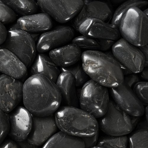 Zierkies, Dekozierkies, 5kg Sack, schwarz hochglanz poliert, Dekoration, für Pflanzen, Aquarien, Vasen, etc. - 3