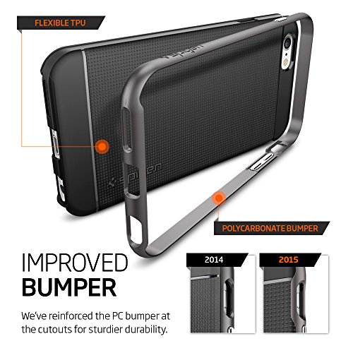 iPhone 6S Case, SpigenÂ® [Neo Hybrid] iPhone 6 Case with Flexible Inner Protection and Reinforced Hard Bumper Frame for iPhone 6S / iPhone 6 - Gunmetal