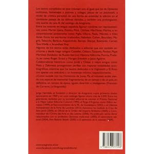 Por orden alfabetico / In Alphabetic Order: Escritores, Editores, Amigos