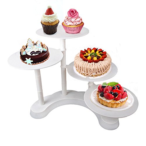 SPEED Tortenständer Hochzeit 4 Etagen Treppe Hochzeitstorte Tortenplatte weiß
