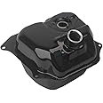 Minho Motorcycle Scooter Gas Fuel Tank in Iron Material Compatible with Chinese GY6 50CC Scooter Mopeds Taotao ATM50,Black Color