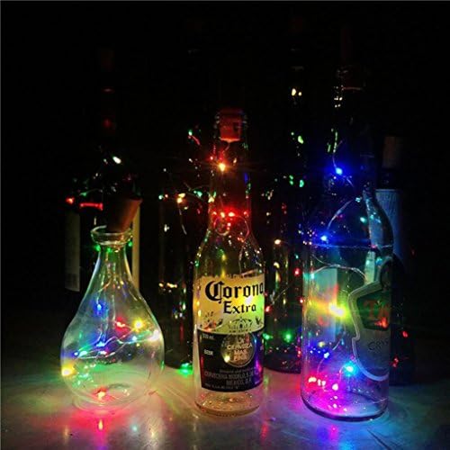 LED String Lights,ALISAM 10 LED Wine Bottle Cork Lamp, Copper Wire String Lights,Warm White,Decorative Rope Lights Firefly Lights for Christmas (A)