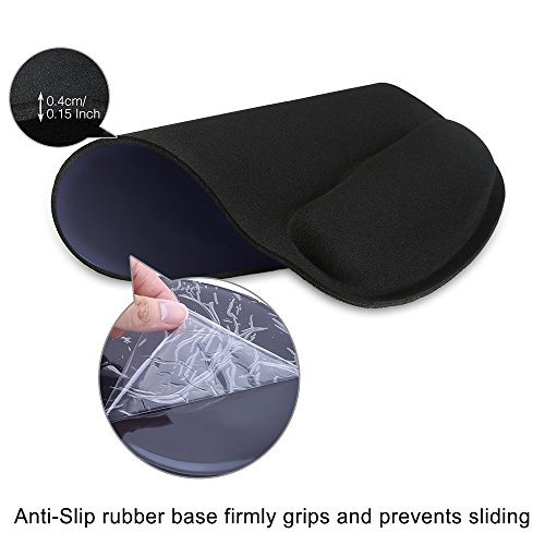 Mauspads, Mousepad(2 Pack) mit Handgelenkauflage und rutschfester Gummi Unterseite - 3