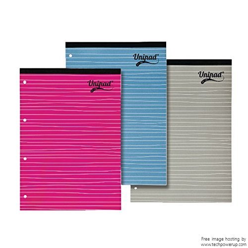 3XPukka Pads A4 Punched 4 Hole Ruled Feint and Margin Unipad Refill Pad 80 Leaf) (Pack of 15)