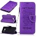Produktbild LMAZWUFULM Hülle für Samsung Galaxy S8 Plus PU Leder Magnetverschluss Brieftasche Lederhülle Wütend Kleiner Bär Prägung Design von Book style mit Stent-Funktion und Karten Slot Ledertasche Flip Cover für Samsung Galaxy S8 Plus Lila
