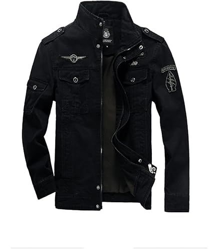 Winterjas Heren Slim Fit Lange Wollen Jas Zakelijke Jas Met Opstaande Kraag Heren Winter (Color : Schwarz, Size : L
