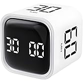 QUMOX Pomodoro Timer, Cube Productivity Timer with Adjustable Sound and Vibration Alert, Ideal for Work, Office, ADHD, Study,
