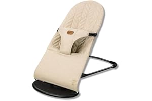 DERMODIVA Asalvo Bjorn Paradise sdraietta antireflusso neonato, 0-13 kg, ergonomica e reclinabile, cotone trapuntato traspirante (beige)