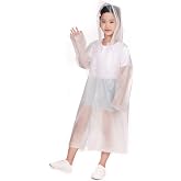 Children's Waterproof Raincoat, EVA Rain Poncho Coat with Hood for Boys Girls Jackets Rain Suit with Backpack Position for Ou
