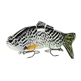 Lixada - 10cm/20g Señuelo de Pesca Realista de 6 Segmentos, Cebo con Gancho Swimbait Curricán...